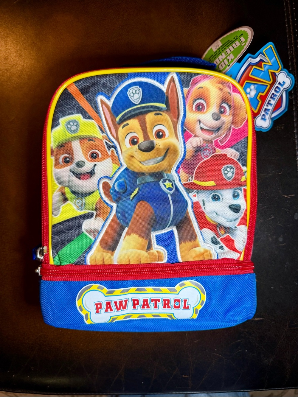 Paw Patrol Lunch Bag with Blue, Red & Yellow Characters